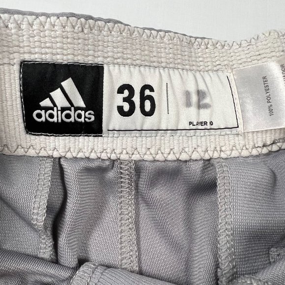 ADIDAS Mens Open Bottom Baseball‎ Pants 31" x 23"  Grey Black Stripe - Picture 3 of 11